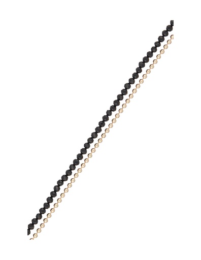 [3R/H3550NJ] Bracelet Moonstone  'Panglao' Obsidian (3R/H3550NJ)