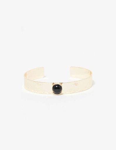 [3R/E751Nj] Bracelet Jonc Moonstone 'Caroline' Agathe noire (3R/E751Nj)
