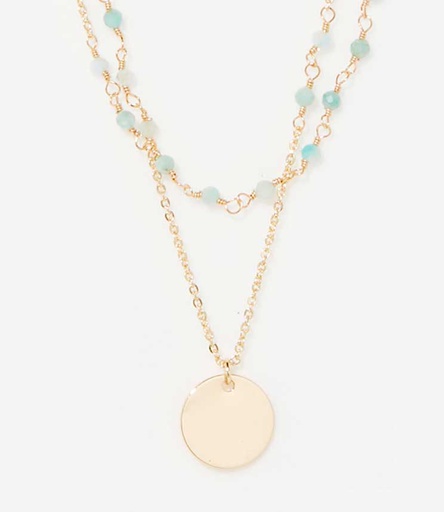 [3C/L120Vj] Collier Moonstone 'Elynne' amazonite (3C/L120Vj)