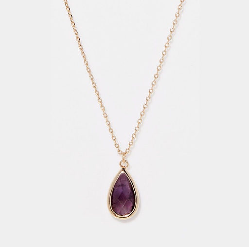 [3C/S424Vij] Collier Moonstone 'Lora' Améthyste (3C/S424Vij)