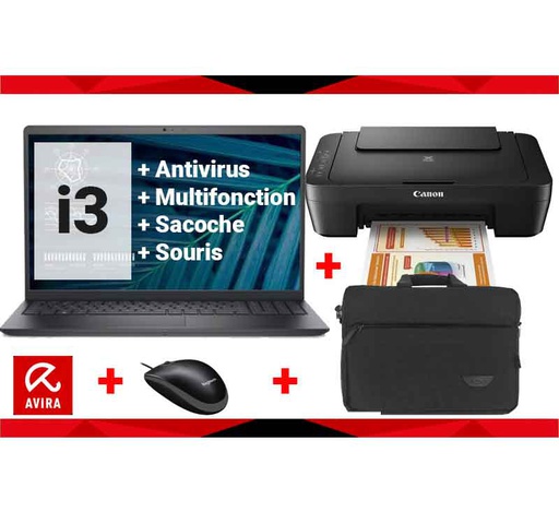 [PackPromoDelli3] Pack promo Dell Vostro 3510 + imprimante + Sacoche + Antivirus + Souris