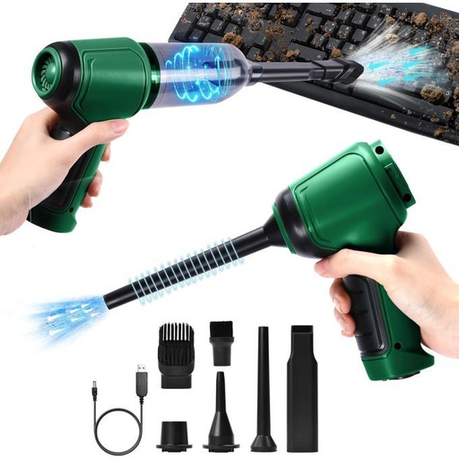 [JB-107] Mini aspirateur à main haute puissance rechargeable sans fil &amp; Souffleur d'air 2 En 1, Voiture, Maison, Poils d'animaux, Ordinateur