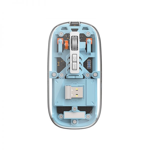 [WM105BLUE] Souris Sans Fil Silencieuse Dual mode WiWU Crystal