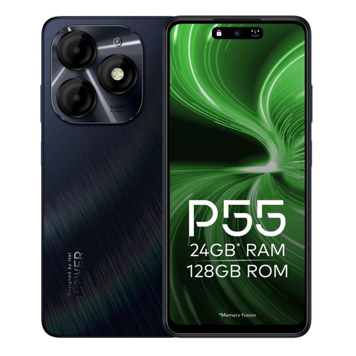 [A666L] Itel P55 24GB(8+16GB)/128GB, 50MP, 6.6” HD+ 90Hz, 18W, Moonlit Black