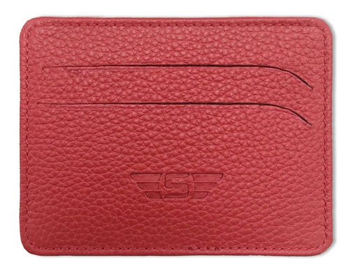 [seapclegendr] Porte carte cuir véritable rouge Legend