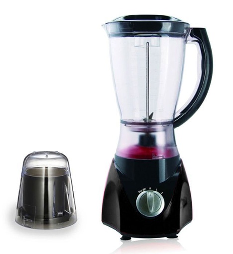 [CB-B511] Blender General 1.5L puissant 350w avec moulin épice  2 in 1 Noir