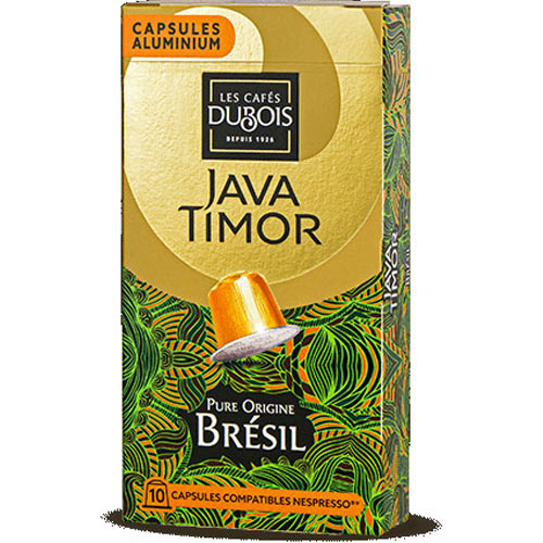 [CDCOMP017] Capsules JAVA TIMOR PURE ORIGINE BRÉSIL - Boite de 10