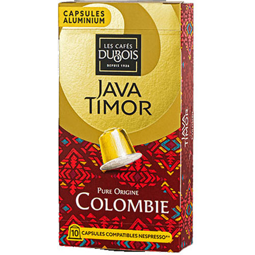 [CDCOMP016] Capsules JAVA TIMOR PURE ORIGINE COLOMBIE - Boite de 10