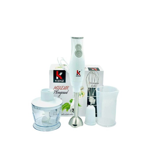 [TZ-5912] Kenz Mixeur plongeant avec 3 accessoires en acier inoxydable couleur aléatoire