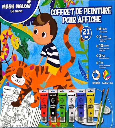 [BP-KR972157] Mash Malow Set de Coloriage Jungle post Gift Box