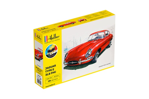 [1000567090] STARTER KIT Heller Jaguar Type E 3L8 FHC