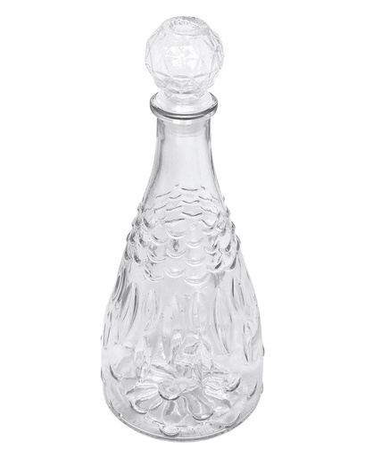 [PT1000R25] CARAFE EN VERRE ELEGANTE AVEC COUVERCLE Bouteille 1,2L
