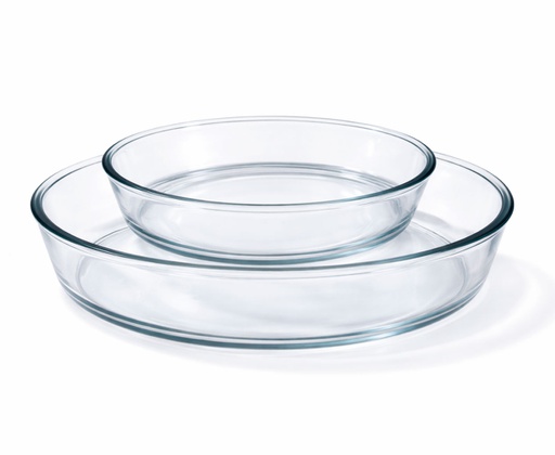 [802601] 2 Plats à four en verre Borosilicate ovale
