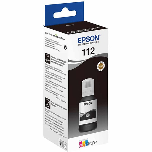 [C13T06C14A] Epson 112 Noir - Bouteille d'encre EcoTank d'origine
